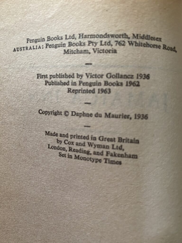 Jamaica Inn by Daphne du Maurier